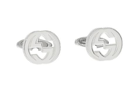 gucci ybe49901000100u|Gucci Interlocking G Silver Cufflinks YBE49901000100U .